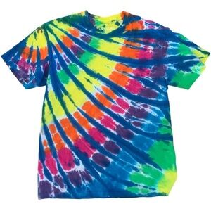 Liquid Blue Tie Dye Tee Shirt Medium Psychedelic Hippie
